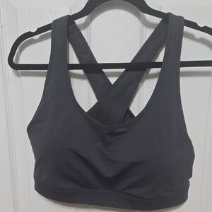 Ideology Charcoal Cross-Back Sports Bra